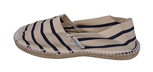 Alpargatus – Espadrillas piatte a righe, da donna, colore: Blu Navy - Image 3