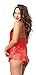 Dreamgirl Women's Lace and Satin Cami Tap, Lipstick Red, Large