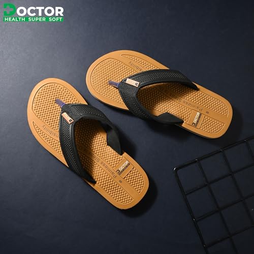 Image of DOCTOR HEALTH SUPER SOFT Men's Acupressure Slippers | Flip-Flops | Men's & Boy's Slippers | Comfortable & Lightweight | Soft Foot Massager | All Day Wear Acupressure Slipper