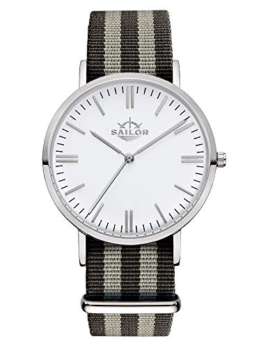 Montre ancre Sailor argent et nylon de Paris à New York pour le style quotidien