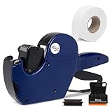 Perco 1 Line Price Gun with Labels - Includes 1 Line Pricing Gun, 1,000 White Labels, and Pre-Loaded Ink Roll