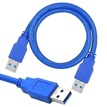 1.5M USB 3.0 Type A Male to Type A Male Cable For Data Transfer Hard Drive Enclosures, Cooling Pad -Blue
