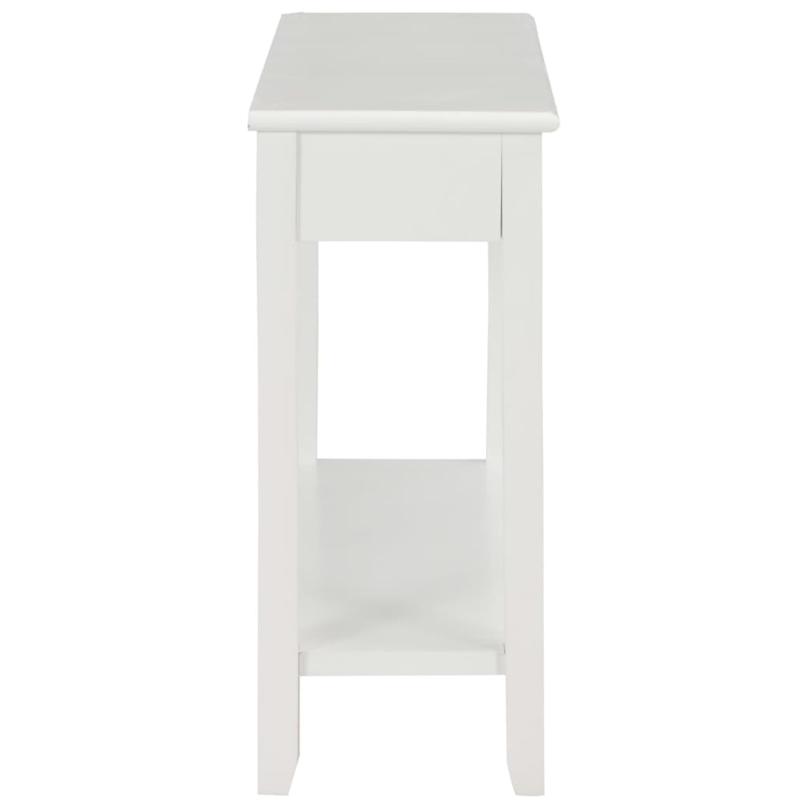 Homgoday Mesa Consola de Madera Blanco 110x35x80 cm Mesas auxiliares de salón,Mesa Consola Recibidor Mueble de Entrada Estrecha Clásica