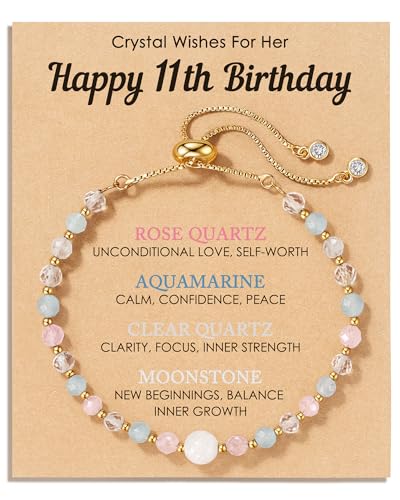 HGDEER 11 Year Old Girl Gifts, 11th Birthday Bracelet for Girls Trendy 2026