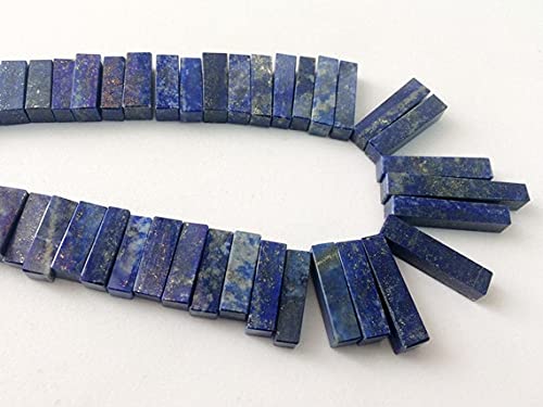 Lapis-lazuli rectangle haut de gamme pour collier de créateur en pierres véritables