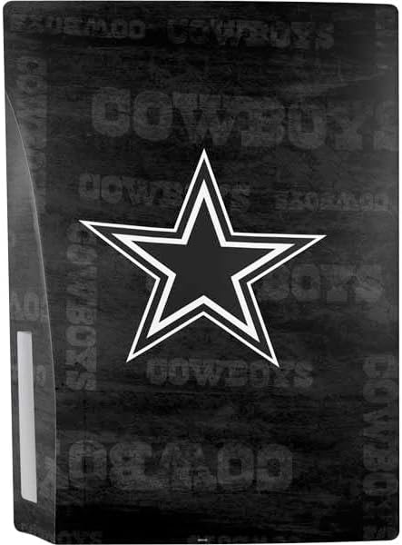 Skinit Decal Gaming Skin Compatible with PS5 Bundle - Officially Licensed NFL Dallas Cowboys Black & White Design