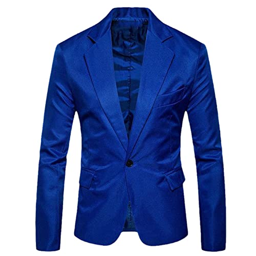 Blazer de printemps pour homme Kelsiop bleu marine en taille XXXL coupe ajustée
