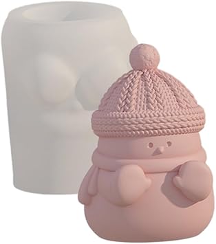 Silicone Mold 3D Snowman Moulds Decorations Mould Easy to Use Molds Silicone for Hand-Making
