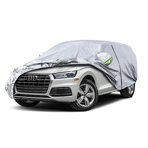 Koukou SUV Car Cover Custom Fit Audi Q5 2008-2025, Waterproof Car Cover All Weather for Automobiles Outdoor Indoor with Zipper Door, Sun Rain Dust Snow Protection.