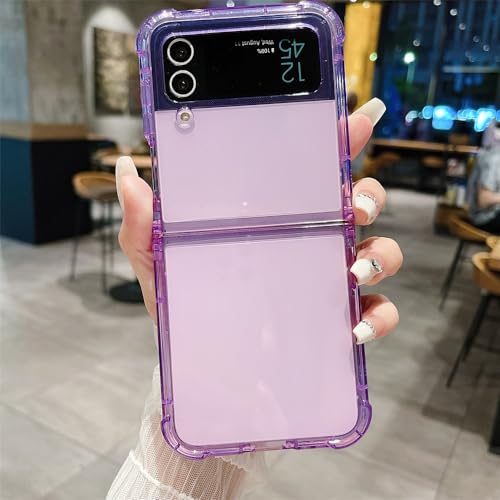 Housse antichoc Samsung Z Flip 3 4 5 pour éviter les bris d'écran avec airbag violet