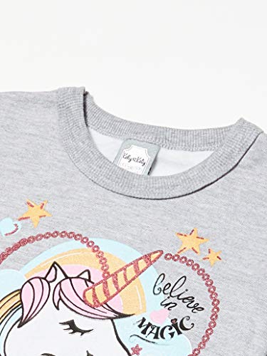 Kely Kety Unicorn: Belive in Magic, Conjunto Agasalho, Meninas, Cinza (Mescla), 01