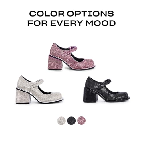 Dolls Kill Desire Me Rhinestone Mary Janes by Sugar Thrillz – Pumps with Sparkling Rhinestones, Block Heels, and Hook-and-Loop Closure, Perfect for Parties and Nights Out4