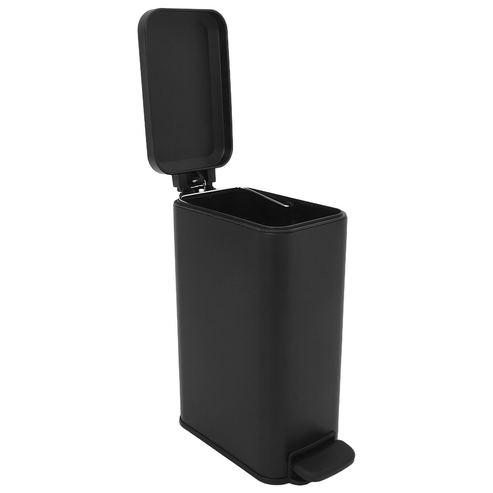 Didiseaon Papelera Estrecha con Tapa y Pedal de Acero Inoxidable Cubo de Basura con Cierre para Dormitorio Oficina y Cocina Diseño Delgado para Espacios Reducidos