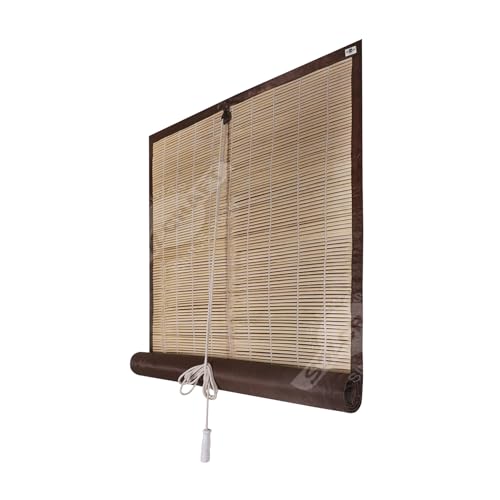S N Craft Bamboo Curtains Roll Up Down 3 ft x 5 ft (W x H) Brown - Natural Bamboo Blinds with Rope for Window Balcony Restaurant Hotel Resort