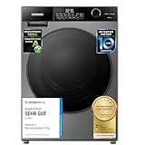 Heinrich´s Waschmaschine, Steam-Funktion, 10kg Mega Kapazität, 15 Programme, 1400 U/min., Aqua-Stop, LED-Display, Endzeitvorwahl, mit Kindersicherung, langlebiger und leiser Inverter Motor,Titan-Grau