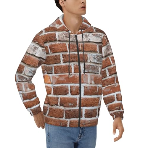 Sweat à capuche brique homme pull doux contre le froid