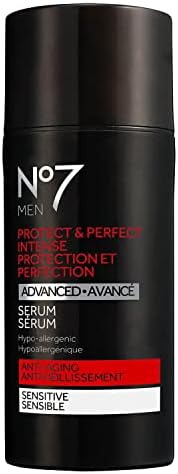 No7 Men Protect & Perfect Intense Advanced Serum - Anti Aging Face Serum for Men - Contains Retinol to Treat Fine Lines & Wrinkles - Skin Firming + Moisturizing Skin Care for Men (30 ml)
