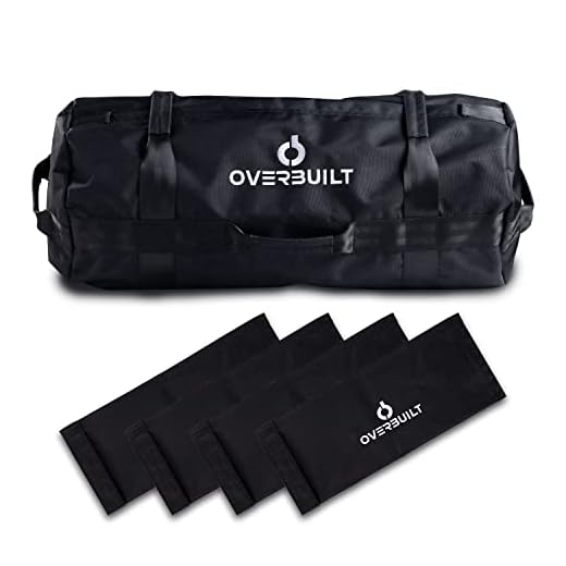 Overbuilt Sandbag Workout Equipment for Exercise, Heavy Duty Weighted Bag with Handles for Home Gym, Crossfit Training, Conditioning, and Strongman, Lifting Weights for Fitness