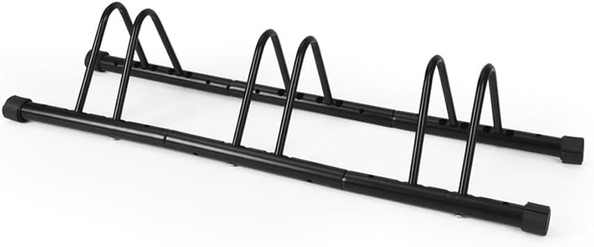 ENGWE MTB Metal Outdoor Bike Stand, Bike Storage Rack, Bicycle Floor Parking Stand, Bicycle Storage Holder for Garage or Shed 3 Bike Station