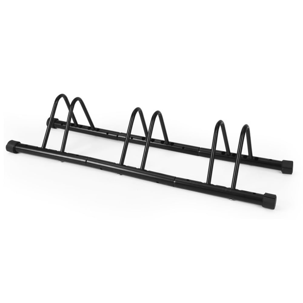 Portabiciclette, supporto da pavimento, portaparcheggio, per 3 biciclette, in metallo, da esterno, per garage o carport (3 paragrafo)