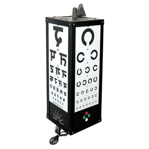 Care Vision - Wall Hanging Plastic Eye Testing Drum Distance Vision Illuminated Eye Vision Test Chart For Eye Check Up