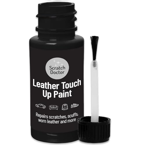 Scratch Doctor Leather Touch up Paint | For Furniture, Sofas, Cars Seats, Shoes, Handbags 15ml (Black)