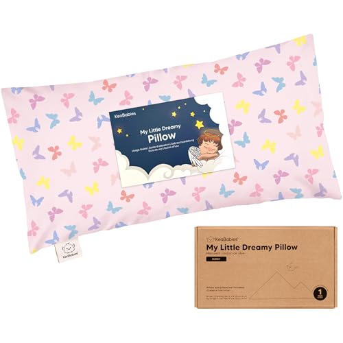 Toddler Pillow with Pillowcase, 10x18 My Little Dreamy Pillow (Flutter)