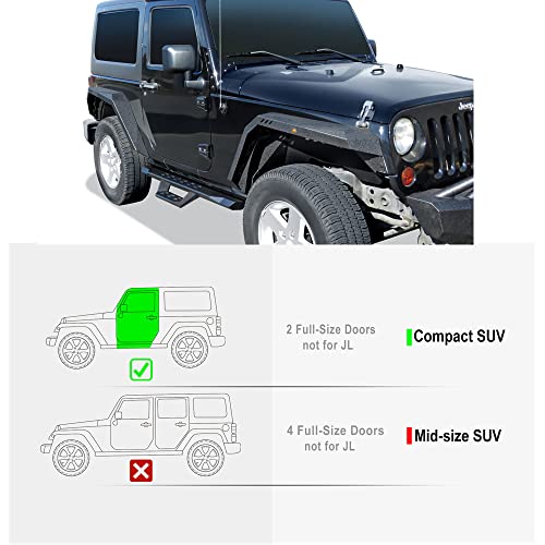 Estribos tubulares APS estilo drop steps para Jeep Wrangler JK miniatura 2