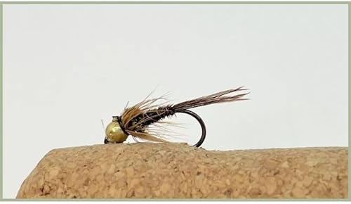 Pheasant Tail Nymph Goldhead, Barbless Trout Flies Choice of size and quantity excellent nymph pattern for fly fishing (6, 10)