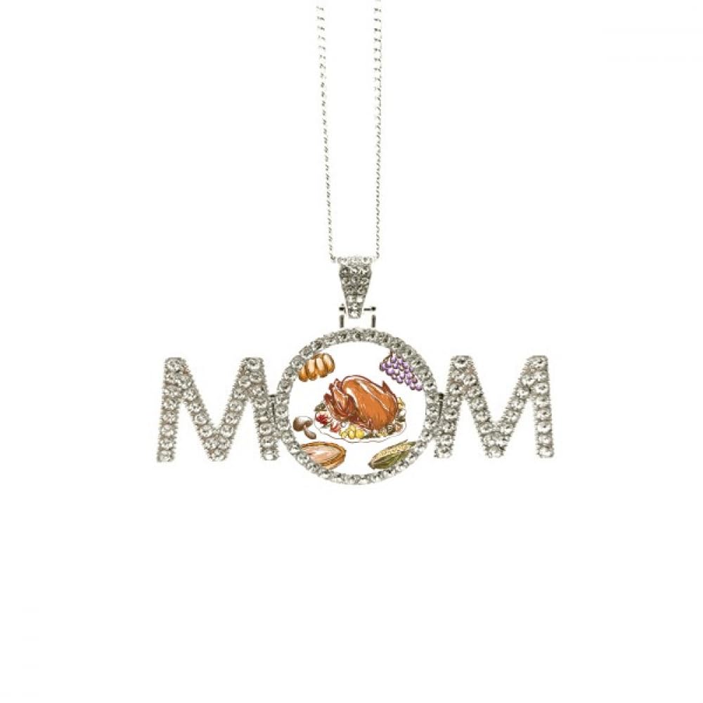 Collier motif de dinde finement ciselé avec motif raisin de taille M