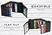 Bullz Genuine Nappa Cow Leather Thick Dual Credit Card ID Flap Quad Fold Large Bifold Mens Wallet Passcase RFID