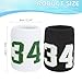PATIKIL Sports Wristband Sweatbands for Men and Women, 2 Pcs Breathable Tennis Wrist Bands Absorbent Sweat Band Number 34 for Basketball Football Baseball Running Gym, White/Black