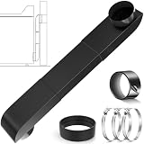 Periscope Dryer Vent, 29-45" Telescoping Dryer Vent Stainless Steel Adjustable Dryer Vent for Tight Space Flat Duct Slim Exhaust Pipe Hose Space-saving Adapter Connector Kit for 4 inch Outlet