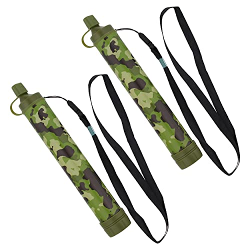 SDS Water Filter Straw 2pk Camo - Water Purifier Survival Outdoor Tool - Portable Water Filter for Streams and Lakes SDS Water Filter Straw 2pk Camo - Water Purifier Survival Outdoor Tool - Portable Water Filter for Streams and Lakes