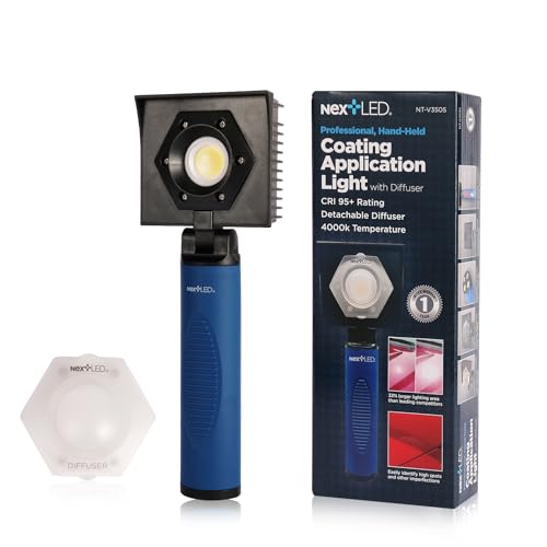 NextLED NT-V3505 Rechargeable Ceramic Coating Light 1000 LM CRI 95+ w/Detachable Light Diffuser for Auto Detailing Optimal Ceramic Car Coating Paint Correction Kit Color Matching Tool