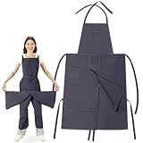 Jeyiour Split Leg Pottery Apron, 2 Layer DIY...