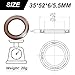 High Pressure Piston Pump Oil Seal 35X52X6/5.5MM, Industrial Rotary Shaft Seal with Spring Metal Skeleton Lip Seal for A2FM23/28/32/45, A10VSO63/71