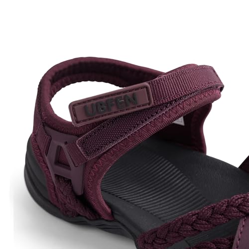 Image of UBFEN Womens Hiking Sandals Outdoor Comfortable Sport | Lightweight, Water Sandals, Adjustable Straps, Arch Support, Ideal for All-Day Wear, Beach, Vacation, Camping, Walking