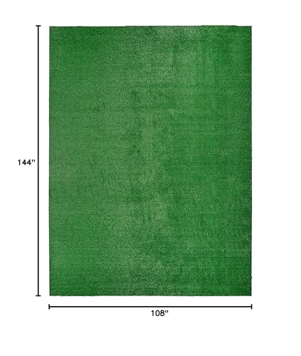 Garland Rug Artificial Grass 9 Ft. X 12 Ft. Large Indoor/Outdoor Area Rug Green -Lush Green, Durable, and Low-Maintenance for Patios, Lawns, and More - Thumbnail 3