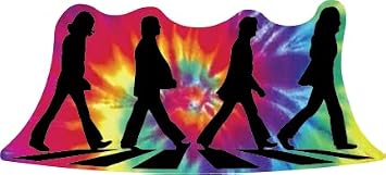 Beatles Abbey Road Magnet Crosswalk Merchandise Memorabilia Album Record Iconic Band Pepper Vinyl Magnet | Premium Quality | 7-Inches | MG041 Black Tiedye