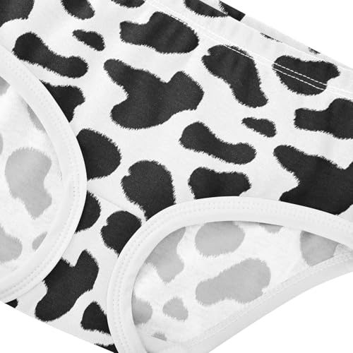 Little Girl Underwear Toddler Panties Kids Undies Cow Print Soft Cotton Briefs 2T-8Y4