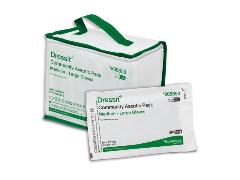 Sterile Dressing Pack with Medium/Large Gloves (Pack of 10) (908650)