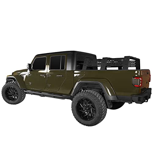 U-Box Gladiator Side Steps Running Board Nerf Bars Non-Slip Rock Slider Rails For Jeep Gladiator Jt 2020 2021 2022 2023 Sport | Willys | Overland | Rubicon | Mojave | Altitude | North Edition - Pair #TOP1