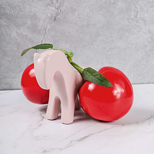 Khalat Two-Headed Super Cherry Ornaments - Artificial Cherry Lifelike Red Cherries For Teaching Decoration Theme Props One Size #TOP2