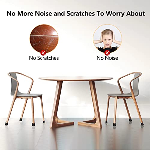 16 Pcs Silicone Chair Leg Floor Protectors,Chair Leg Cover With Wrapped Felt,Furniture Pads For Hardwood Floors,Silky Smooth Without Noise Worries-Medium (Fit:0.9''-1.25'') #TOP5