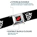 Dodge Belt, Seatbelt Buckle Belt, Dodge Demon Icon Black White, 44 to 63 Inches