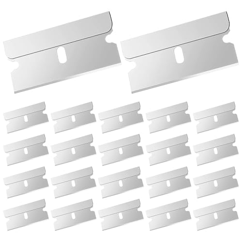 200 cuchillas de repuesto para raspador de vitrocerámica, cuchillas de repuesto, cuchillas de repuesto, rascador de vitrocerámica, cuchillas de repuesto, cuchillas de acero inoxidable, 40 mm x 20 mm