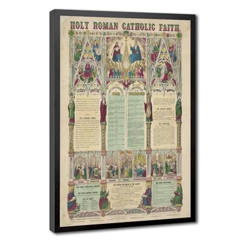 Impression sur toile foi catholique romaine 1870 décoration murale 50x76 cm