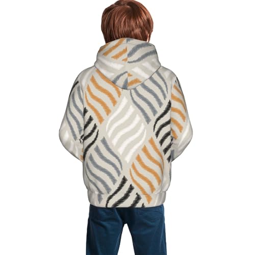 Geometric Kid Hoodies Boys Sweatshirts Girls Pullover with Pocket4