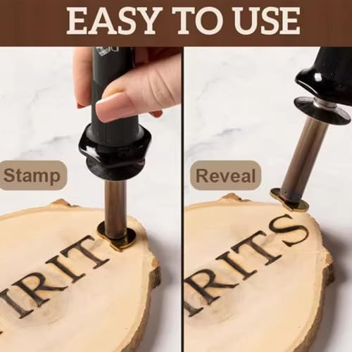 Arokimi Wood Burning Tips,Uppercase Alphabet HotStamps Set for Branding and Personalization of Wood, Leather, and Other Surfaces, Letter